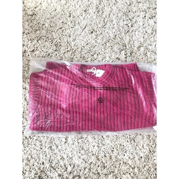 Marine Layer Sweater Oversized Crewneck Merino Wool Blend Rose Violet NWT XS - Picture 4 of 9